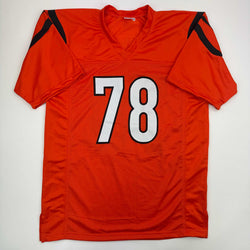 Autographed/Signed Anthony Munoz Cincinnati Orange Football Jersey Beckett BAS COA (ONLINE ORDER ONLY)