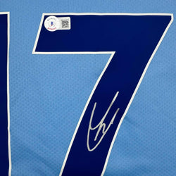 Autographed/Signed Kevin De Bruyne Manchester City Blue Soccer Futbol Jersey Beckett BAS COA (ONLINE ORDER ONLY)