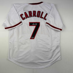 Facsimile Autographed Corbin Carroll Arizona White Reprint Laser Auto Baseball Jersey Size Men's XL (ONLINE ORDER ONLY)