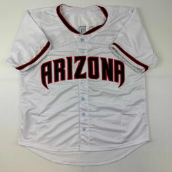 Facsimile Autographed Corbin Carroll Arizona White Reprint Laser Auto Baseball Jersey Size Men's XL (ONLINE ORDER ONLY)
