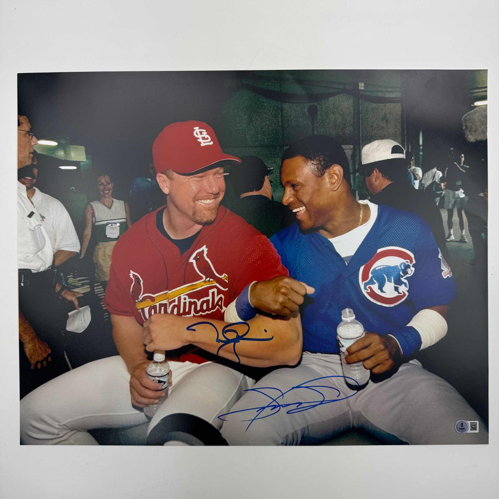 Autographed/Signed Mark McGwire & Sammy Sosa Dual 16x20 Baseball Photo Beckett BAS COA (ONLINE ORDER ONLY)