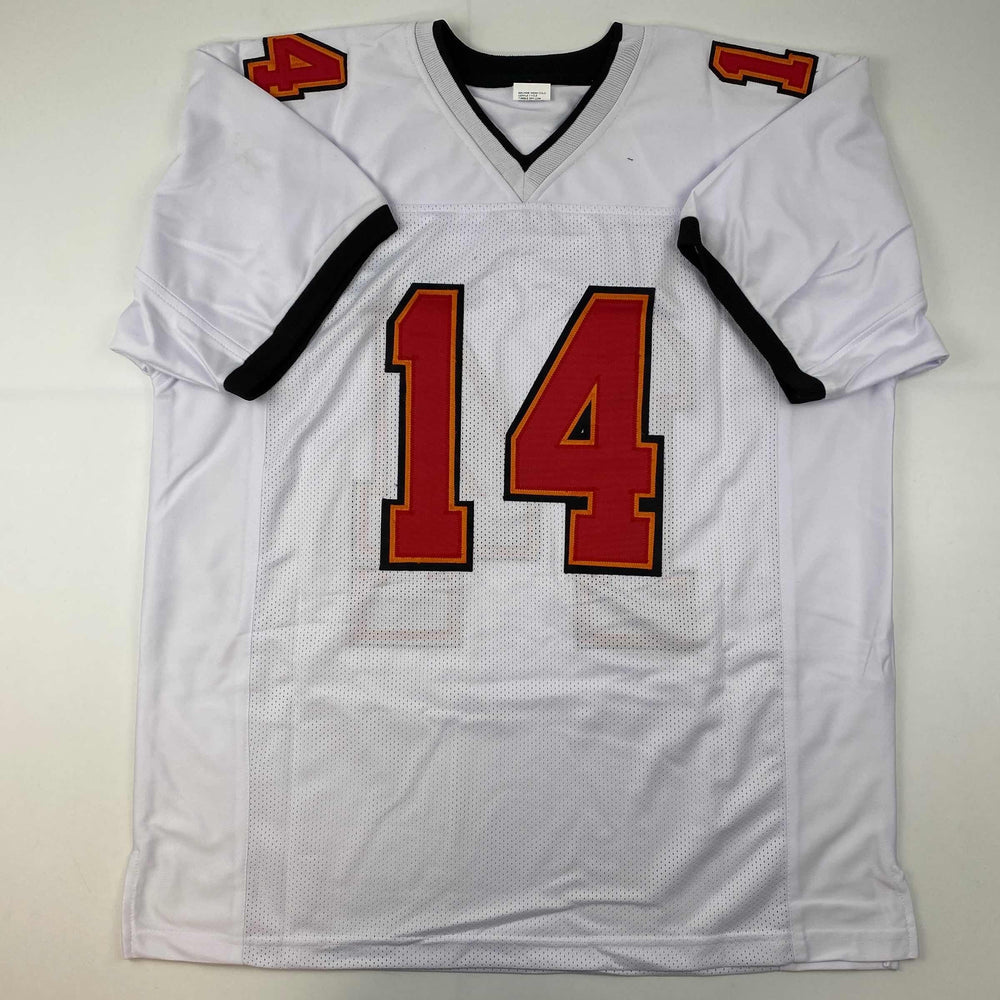 Facsimile Autographed Chris Godwin Tampa Bay White Reprint Laser Auto Football Jersey Size Men's XL (ONLINE ORDER ONLY)