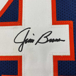 Facsimile Autographed Jim Brown Syracuse Blue Reprint Laser Auto College Football Jersey Size Men's XL (ONLINE ORDER ONLY)