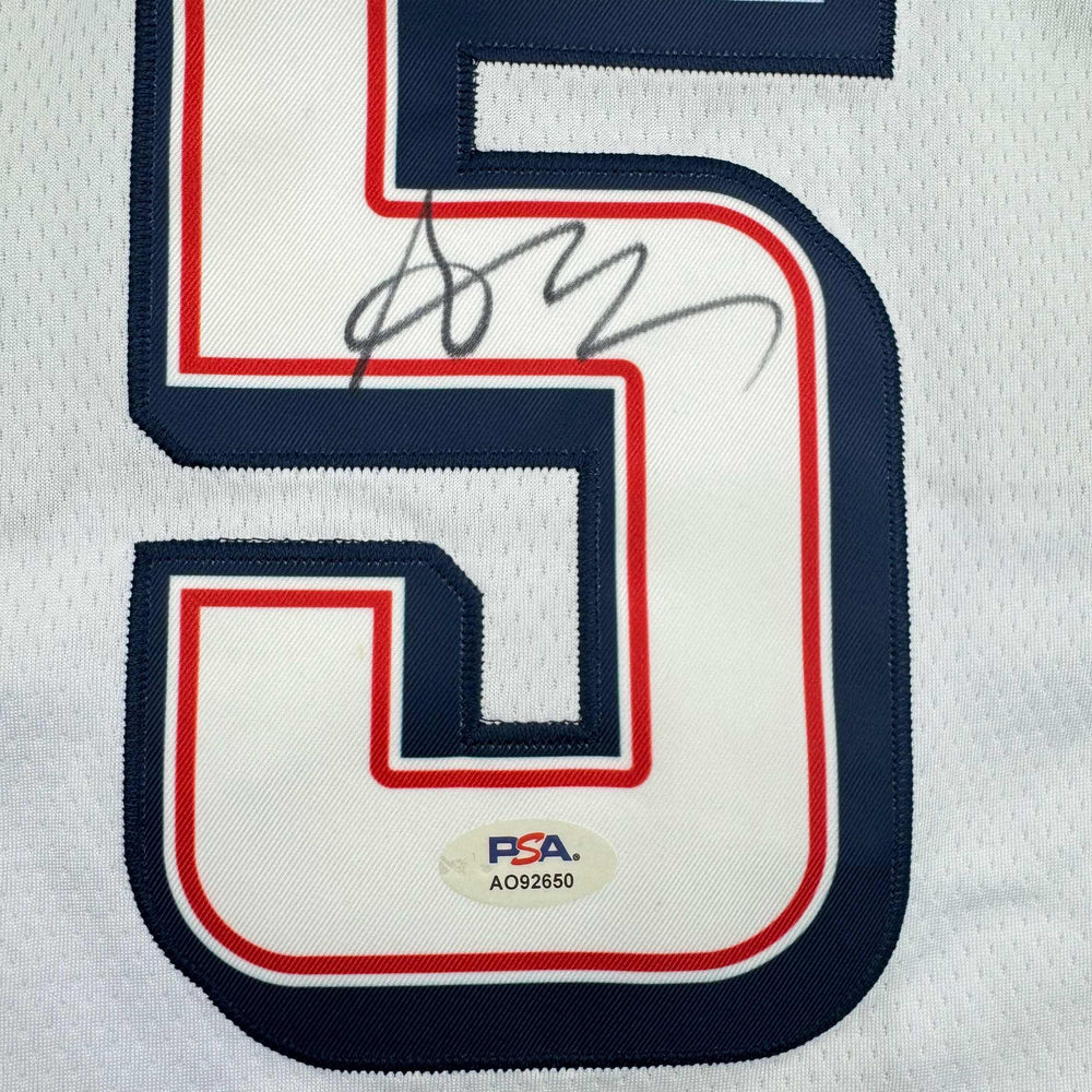Autographed/Signed Anthony Edwards United States USA White Basketball Jersey PSA COA (ONLINE ORDER ONLY)