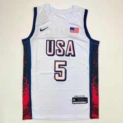 Autographed/Signed Anthony Edwards United States USA White Basketball Jersey PSA COA (ONLINE ORDER ONLY)