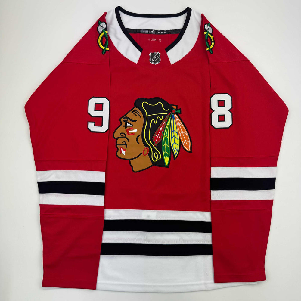 Autographed/Signed Connor Bedard Chicago Blackhawks Red Hockey Jersey PSA COA (ONLINE ORDER ONLY)