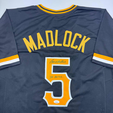 Autographed/Signed Bill Madlock Pittsburgh Black Baseball Jersey JSA COA (ONLINE ORDER ONLY)