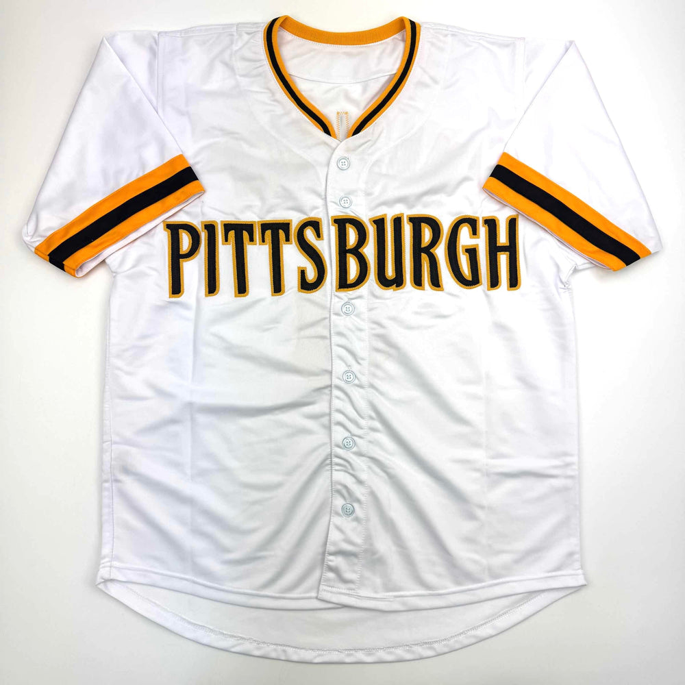 Autographed/Signed Bill Madlock Pittsburgh White Baseball Jersey JSA COA (ONLINE ORDER ONLY)