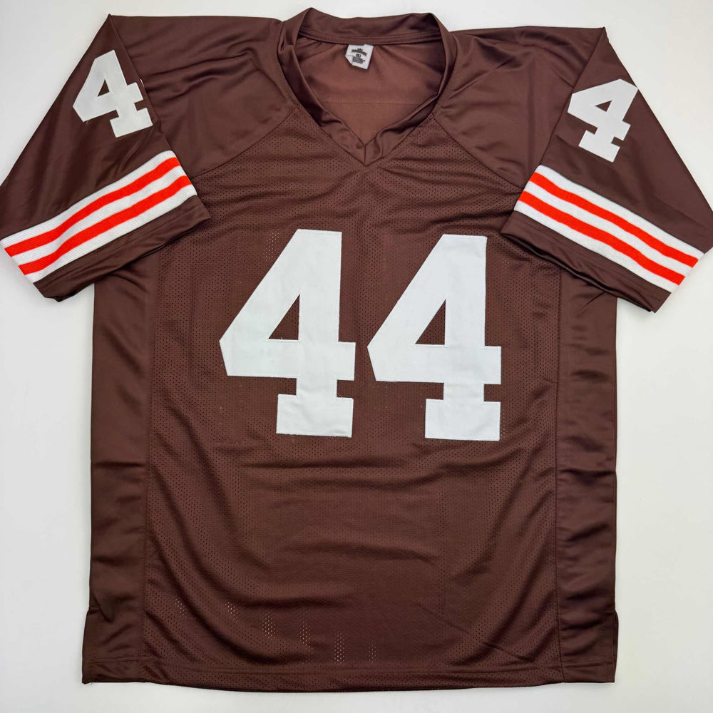 Autographed/Signed Earnest Byner Cleveland Brown Football Jersey JSA COA (ONLINE ORDER ONLY)
