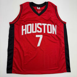 Autographed/Signed Kevin Durant Houston Red Basketball Jersey Beckett BAS COA (ONLINE ORDER ONLY)