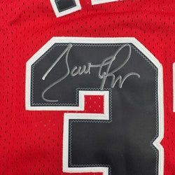 Autographed/Signed Scottie Pippen Chicago Red Basketball Jersey Beckett BSA COA (ONLINE ORDER ONLY)