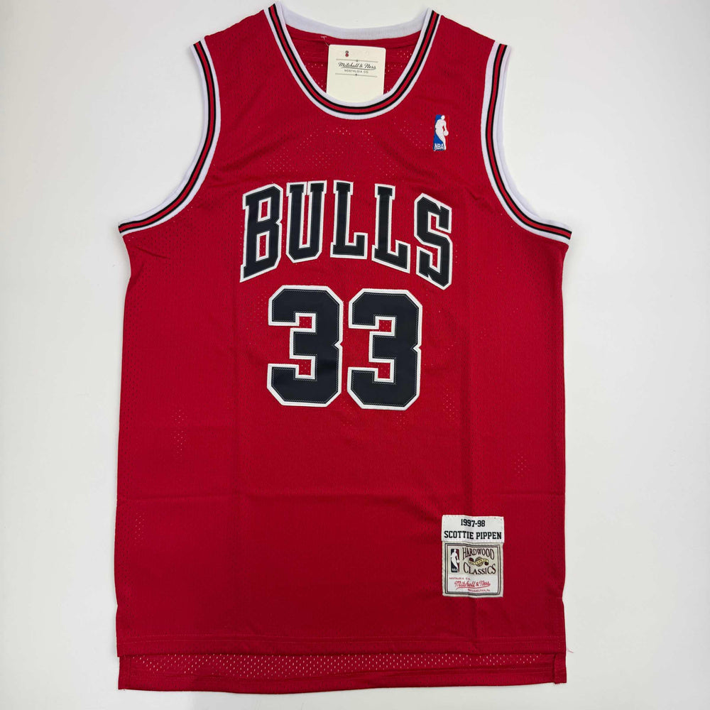 Autographed/Signed Scottie Pippen Chicago Red Basketball Jersey Beckett BSA COA (ONLINE ORDER ONLY)