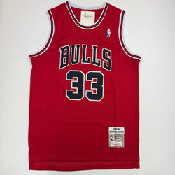 Autographed/Signed Scottie Pippen Chicago Red Basketball Jersey Beckett BSA COA (ONLINE ORDER ONLY)