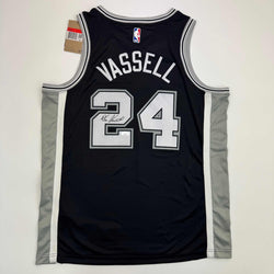 Autographed/Signed Devin Vassell San Antonio Black Basketball Jersey JSA COA (ONLINE ORDER ONLY)