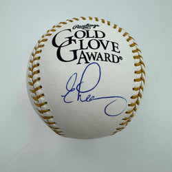 Autographed/Signed Evan Longoria Gold Glove Rawlings Official Major League ROML Baseball JSA COA (ONLINE ORDER ONLY)