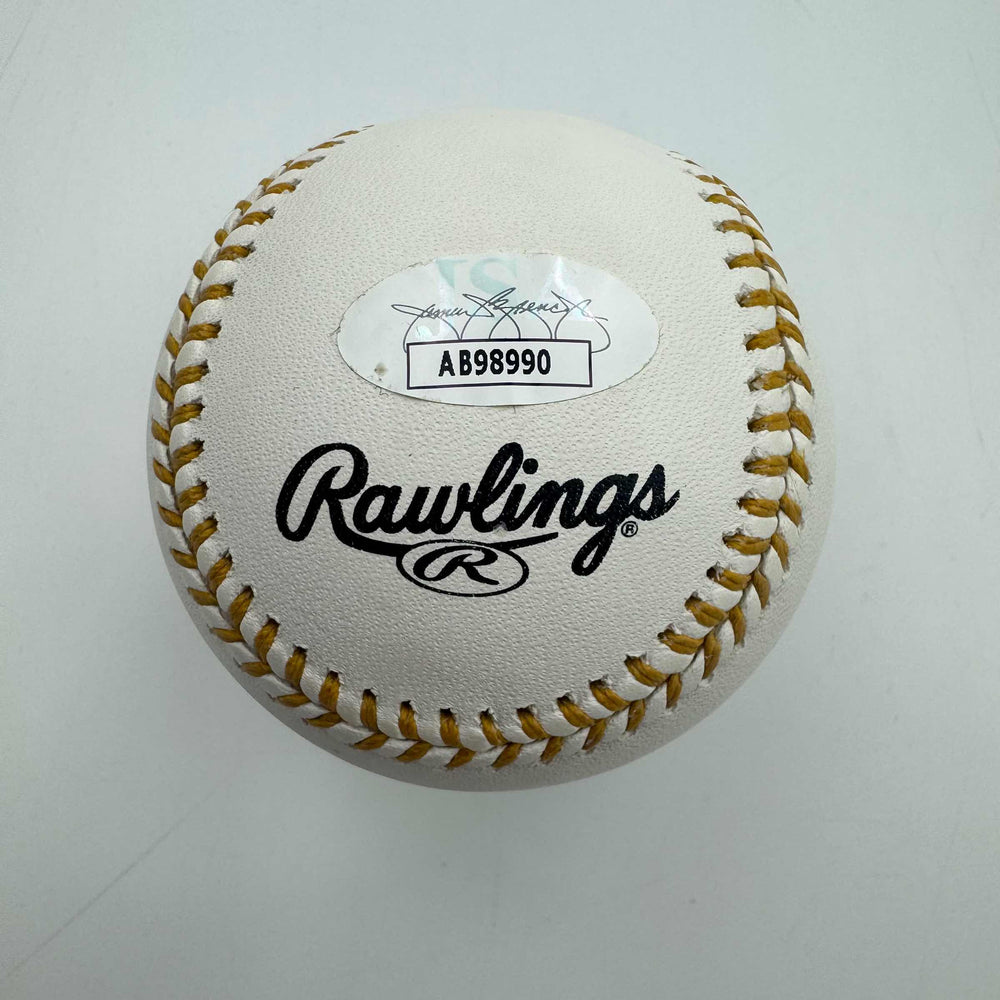 Autographed/Signed Evan Longoria Gold Glove Rawlings Official Major League ROML Baseball JSA COA (ONLINE ORDER ONLY)