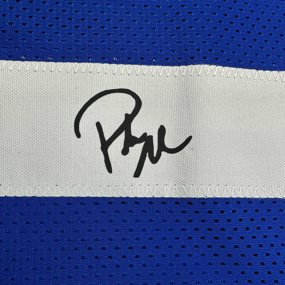Facsimile Autographed Pat McAfee Indianapolis Blue Reprint Laser Auto Football Jersey Size Men's XL (ONLINE ORDER ONLY)