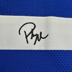 Facsimile Autographed Pat McAfee Indianapolis Blue Reprint Laser Auto Football Jersey Size Men's XL (ONLINE ORDER ONLY)