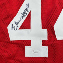 Autographed/Signed Elvin Hayes Houston Red Basketball Jersey JSA COA (ONLINE ORDER ONLY)