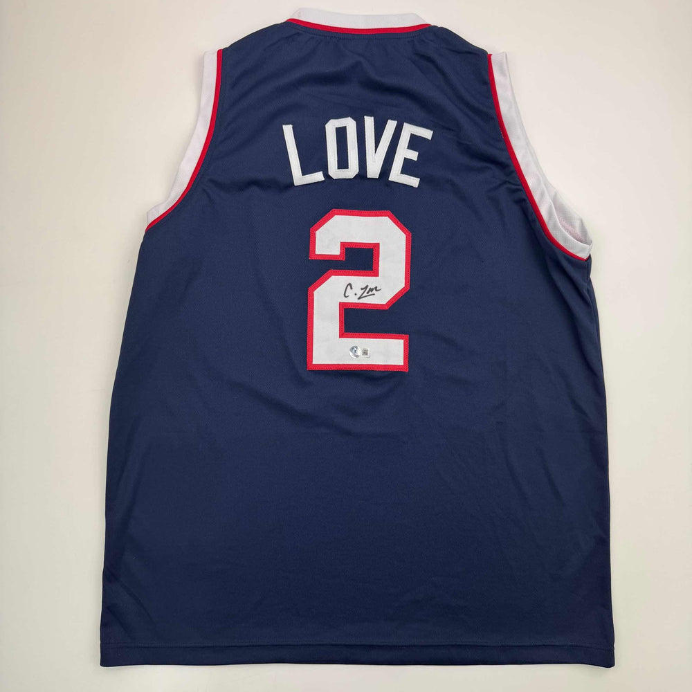 Autographed/Signed Caleb Love Arizona Blue College Basketball Jersey Beckett BAS COA (ONLINE ORDER ONLY)