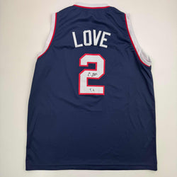 Autographed/Signed Caleb Love Arizona Blue College Basketball Jersey Beckett BAS COA (ONLINE ORDER ONLY)
