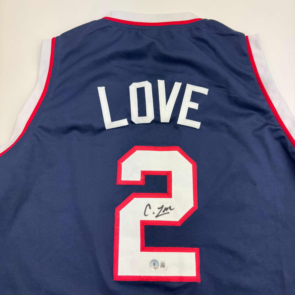 Autographed/Signed Caleb Love Arizona Blue College Basketball Jersey Beckett BAS COA (ONLINE ORDER ONLY)