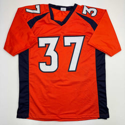 Autographed/Signed R.J RJ Harvey Denver Orange Football Jersey JAS COA (ONLINE ORDER ONLY)