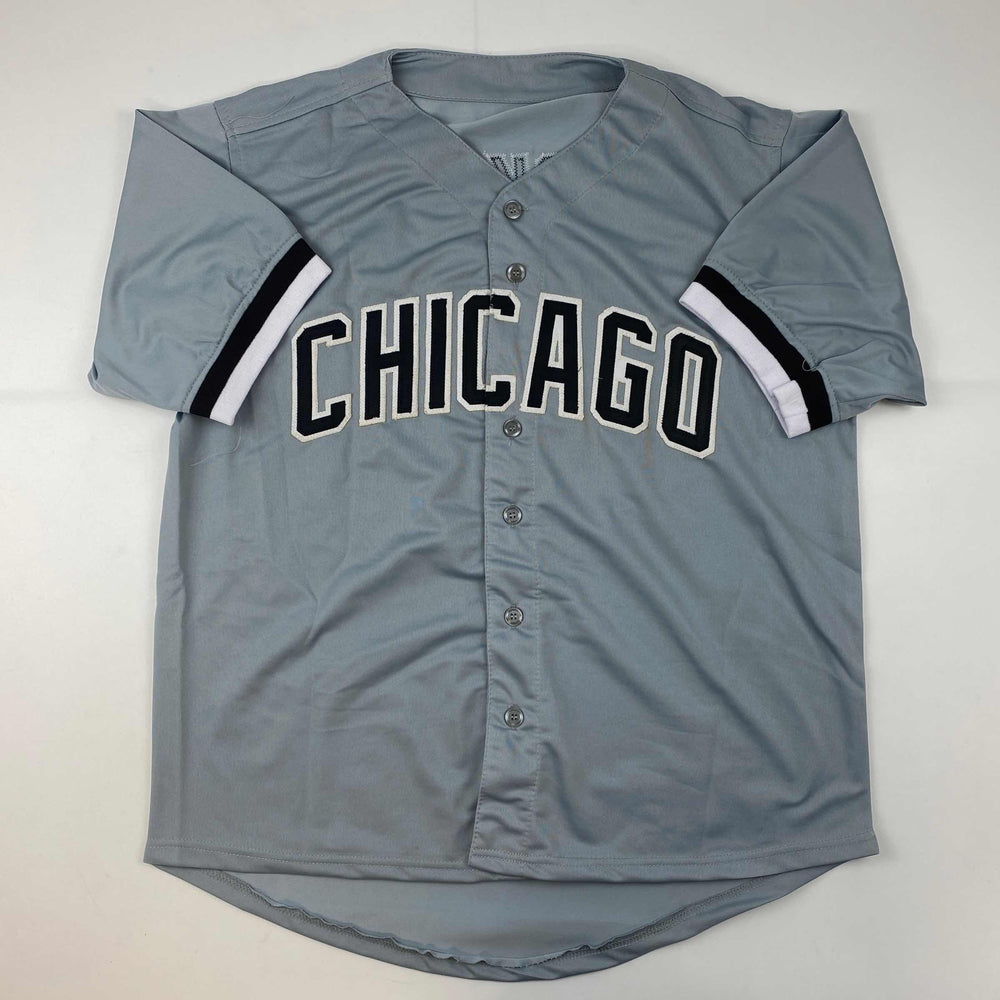 Facsimile Autographed Bo Jackson Chicago Grey Reprint Laser Auto Baseball Jersey Size Men's XL (ONLINE ORDER ONLY)