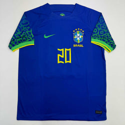 Autographed/Signed Vini Vinicius Jr. Brazil Blue Soccer Jersey Beckett BAS COA (ONLINE ORDER ONLY)