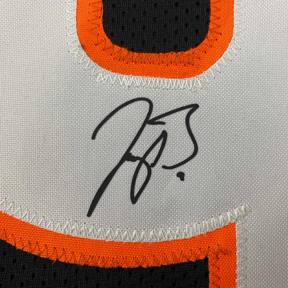 Facsimile Autographed Joe Burrow Cincinnati Black Reprint Laser Auto Football Jersey Size Men's XL (ONLINE ORDER ONLY)