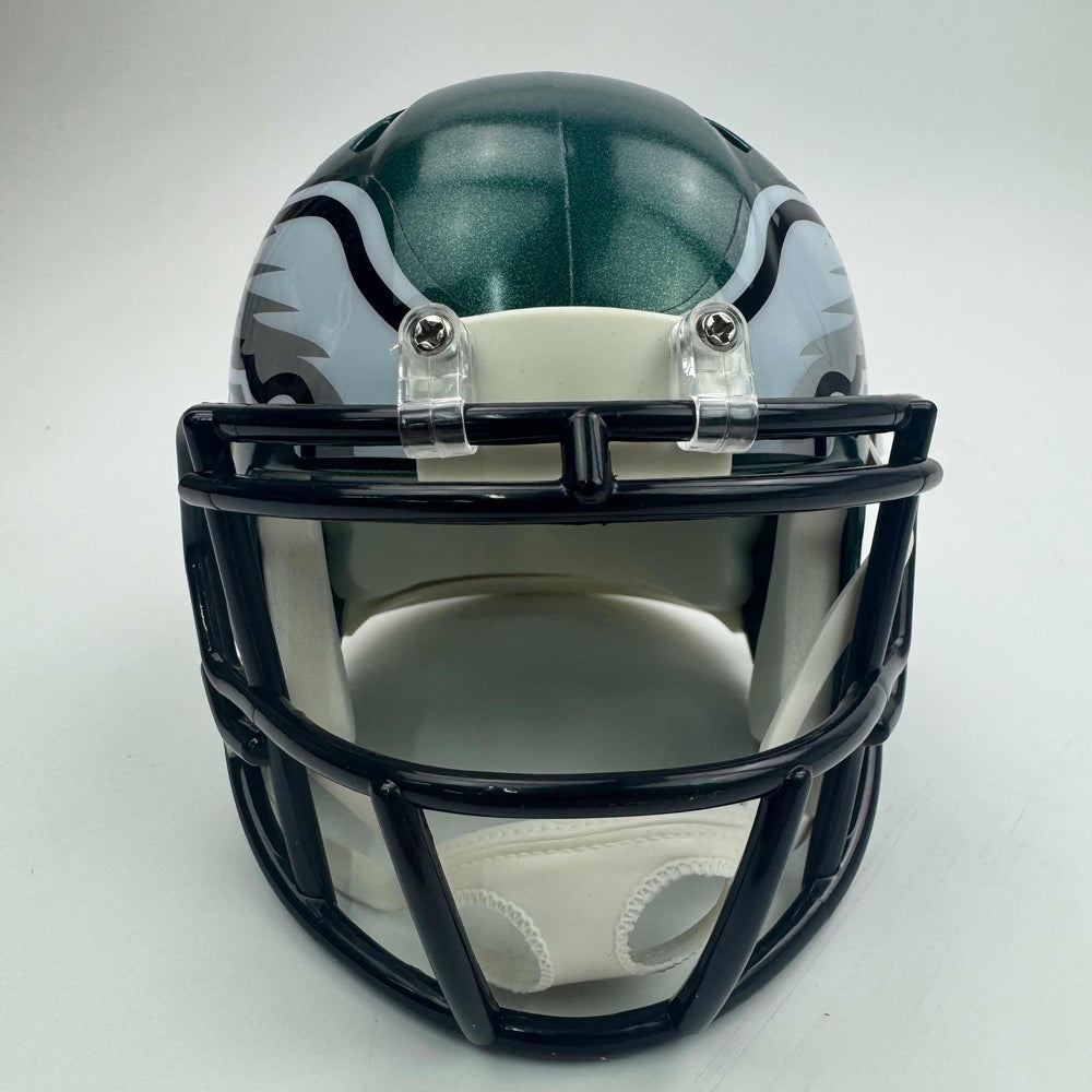 Autographed/Signed Quinyon Mitchell Philadelphia Eagles Green Mini Football Helmet JSA COA (ONLINE ORDER ONLY)