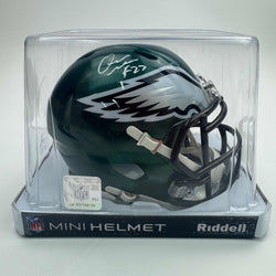 Autographed/Signed Quinyon Mitchell Philadelphia Eagles Green Mini Football Helmet JSA COA (ONLINE ORDER ONLY)