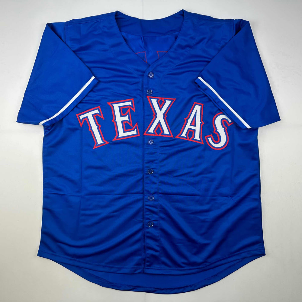 Facsimile Autographed Adrian Beltre Texas Blue Reprint Laser Auto Baseball Jersey Size Men's XL (ONLINE ORDER ONLY)