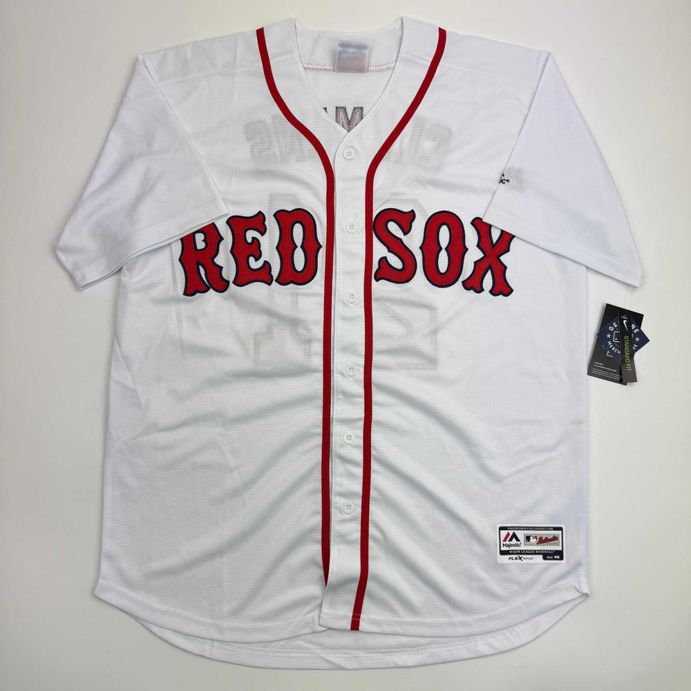 Autographed/Signed Roger Clemens "Rocket" Boston White Baseball Jersey JSA COA (ONLINE ORDER ONLY)