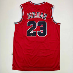 Autographed/Signed Michael Jordan Chicago Red Basketball Jersey Upper Deck UDA COA (ONLINE ORDER ONLY)