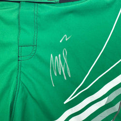 Autographed/Signed Khamzat Borz Chimaev Venom UFC MMA Ultimate Fighting Green Trunks PSA/DNA COA (ONLINE ORDER ONLY)