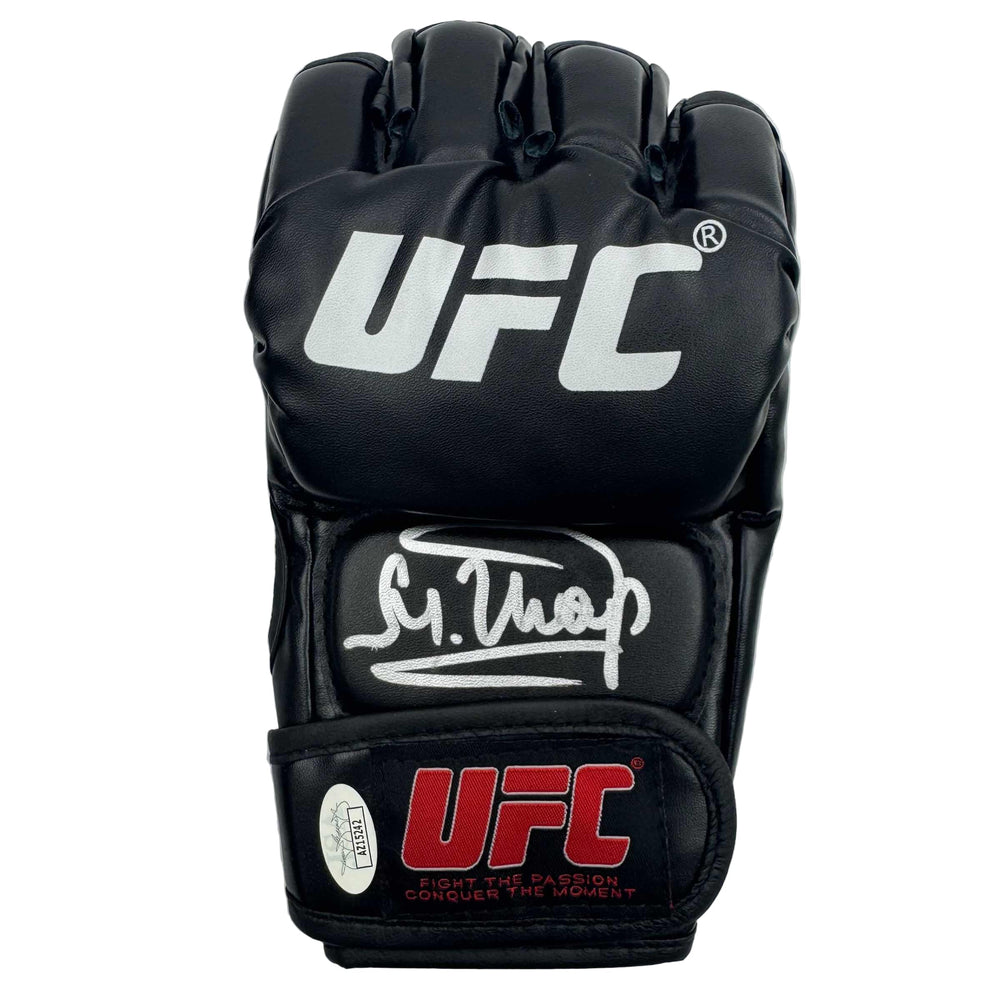 Autographed/Signed Sharaputdin Magomedov UFC MMA Ultimate Fighting Black Glove Beckett BAS COA (ONLINE ORDER ONLY)