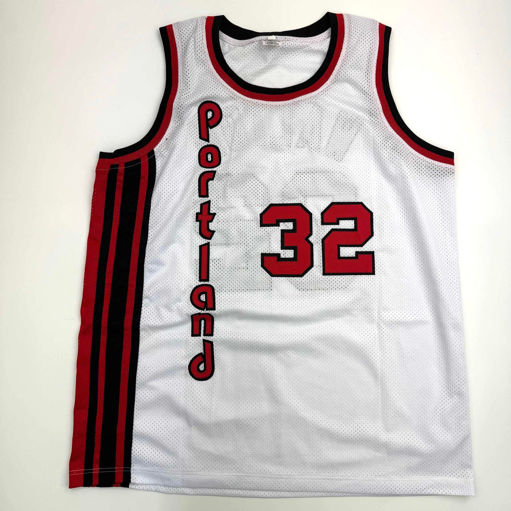 Autographed/Signed Bill Walton Portland White Basketball Jersey JSA COA (ONLINE ORDER ONLY)