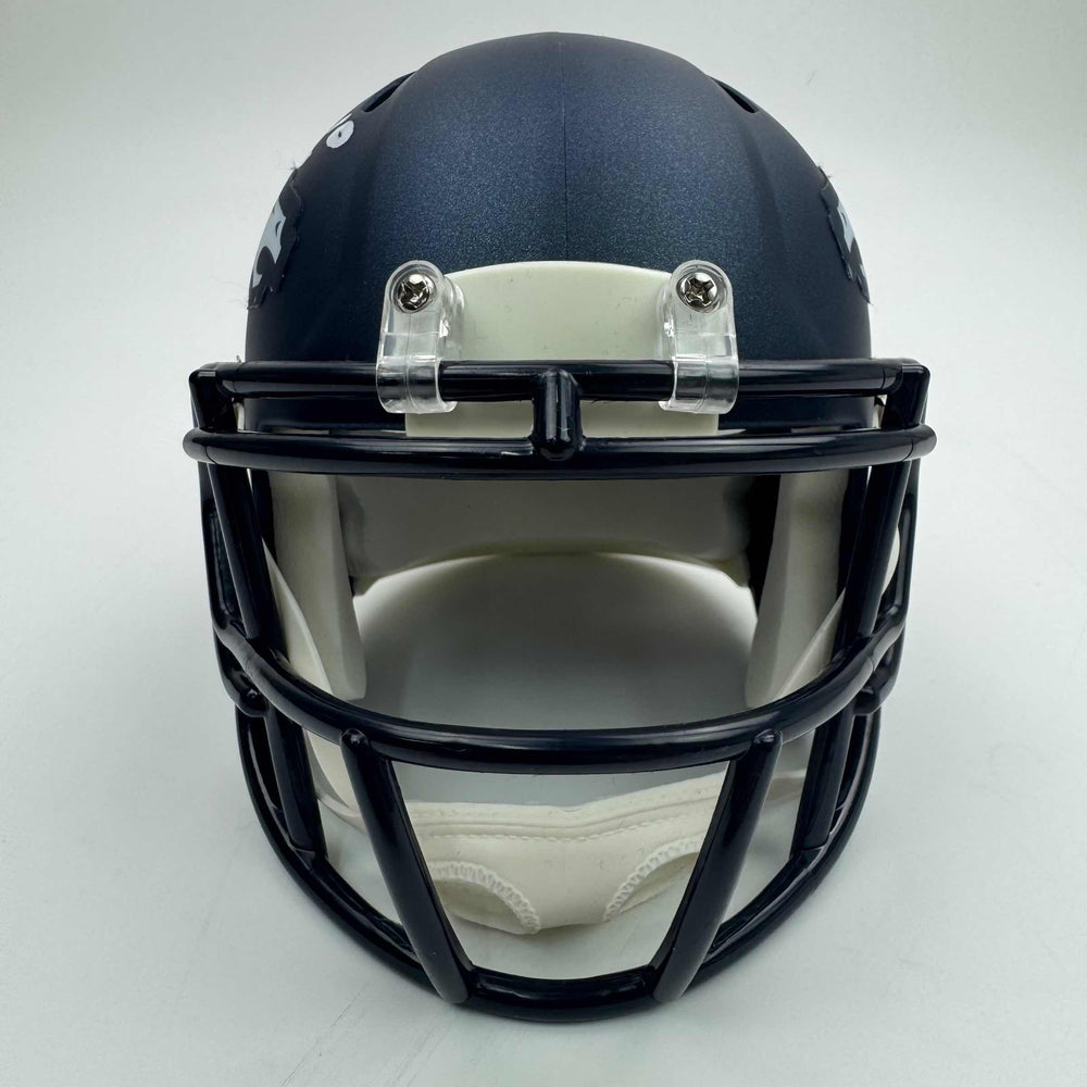 Autographed/Signed Bo Nix Denver Broncos Football Mini Helmet Fanatics COA (ONLINE ORDER ONLY)