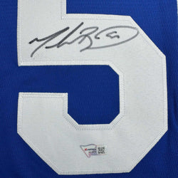 Autographed/Signed Mookie Betts Los Angeles LA Blue Baseball Jersey Fanatics COA (ONLINE ORDER ONLY)