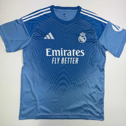 Autographed/Signed Thibaut Courtois Real Madrid Blue Soccer Jersey Beckett BAS COA (ONLINE ORDER ONLY)