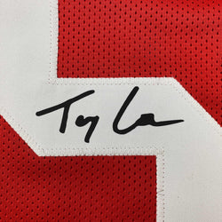 Facsimile Autographed Trey Lance San Francisco Red Reprint Laser Auto Football Jersey Size Men's XL (ONLINE ORDER ONLY)