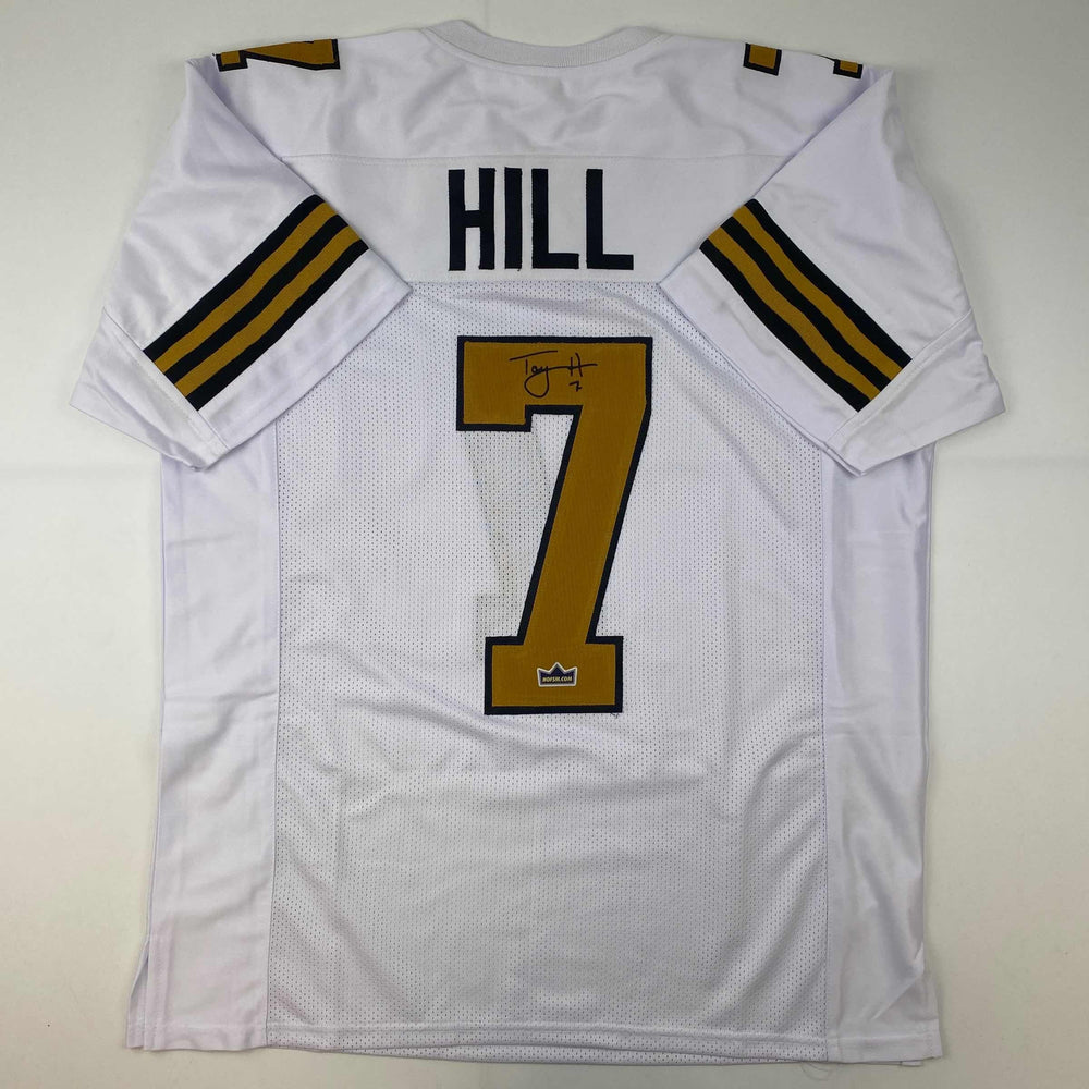 Facsimile Autographed Taysom Hill New Orleans Color Rush Reprint Laser Auto Football Jersey Size Men's XL (ONLINE ORDER ONLY)
