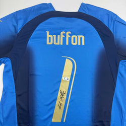 Autographed/Signed Gianluigi Buffon Italy Blue Soccer Futbol Jersey Beckett BAS COA (ONLINE ORDER ONLY)
