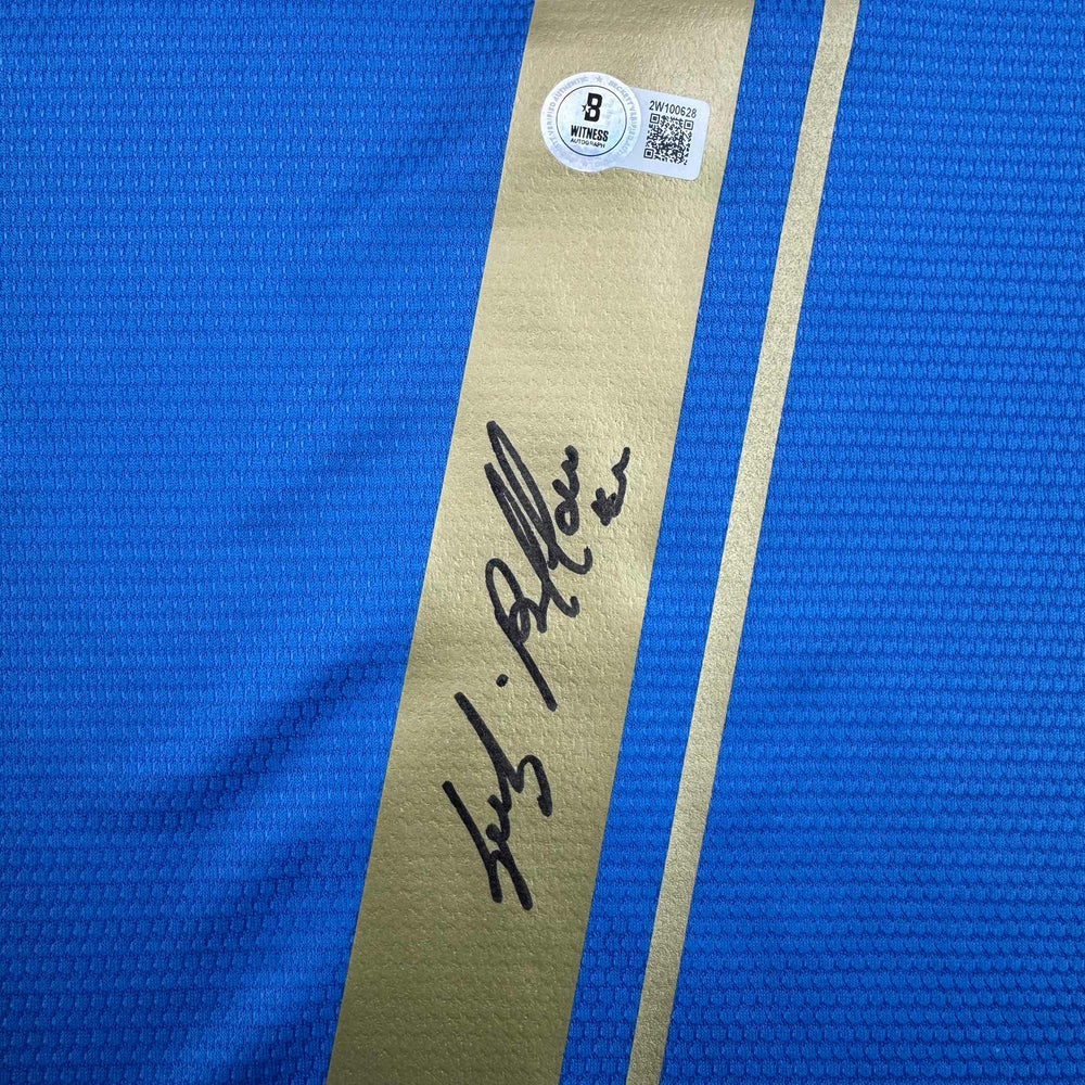 Autographed/Signed Gianluigi Buffon Italy Blue Soccer Futbol Jersey Beckett BAS COA (ONLINE ORDER ONLY)