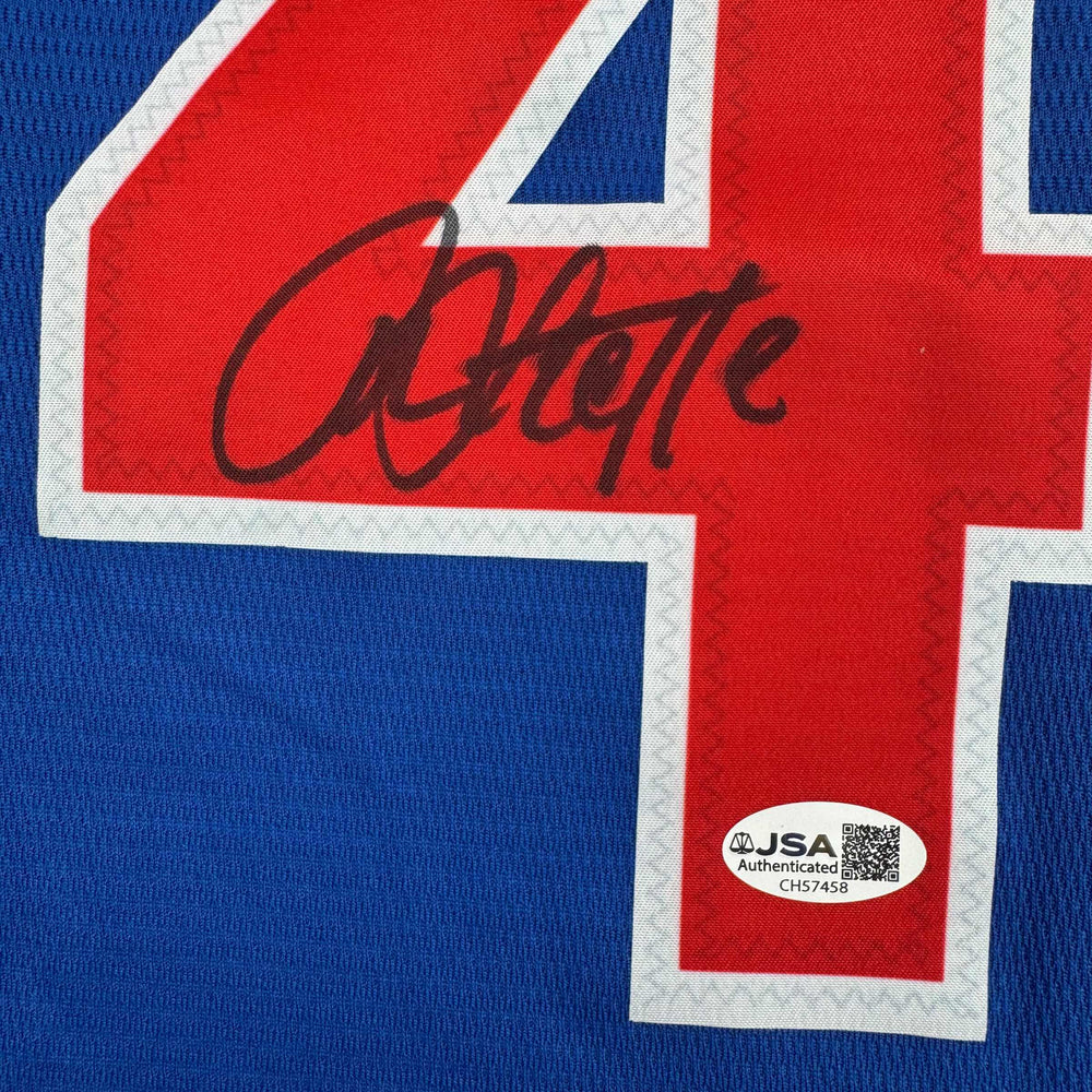 Autographed/Signed Rick Sutcliffe Chicago Blue Baseball Jersey Beckett BAS COA (ONLINE ORDER ONLY)