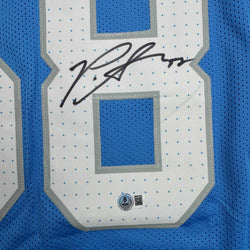 Autographed/Signed Penei Sewell Detroit Blue Current Football Jersey Beckett BAS COA (ONLINE ORDER ONLY)