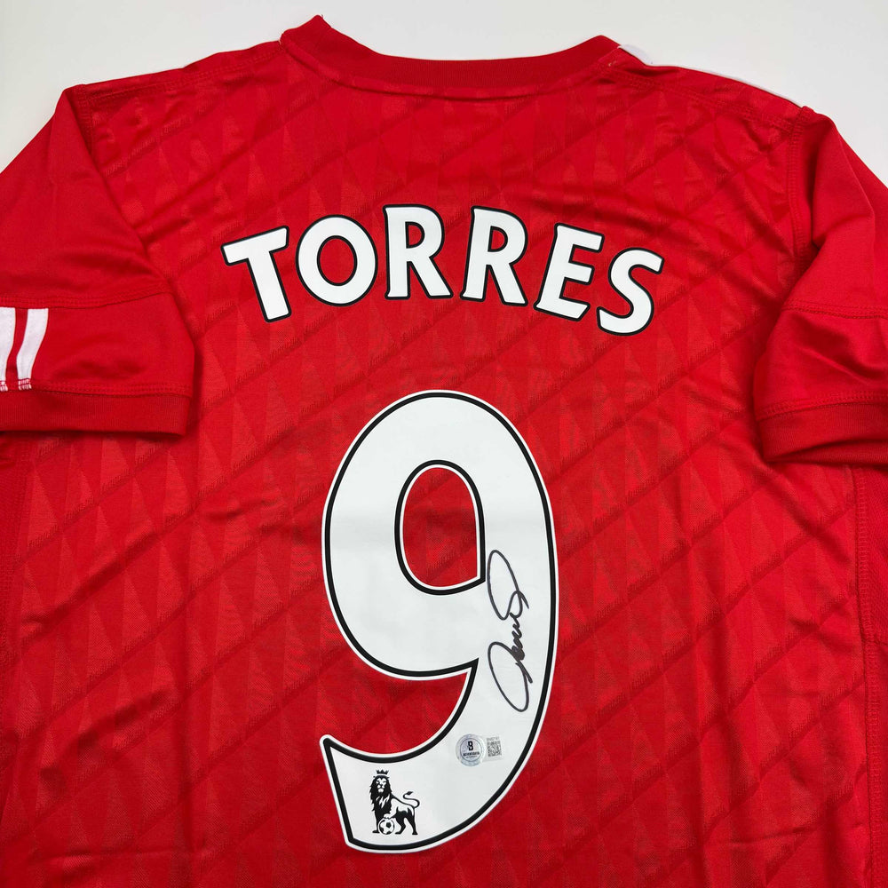 Autographed/Signed Fernando Torres Liverpool Red Soccer Jersey Beckett BAS COA (ONLINE ORDER ONLY)