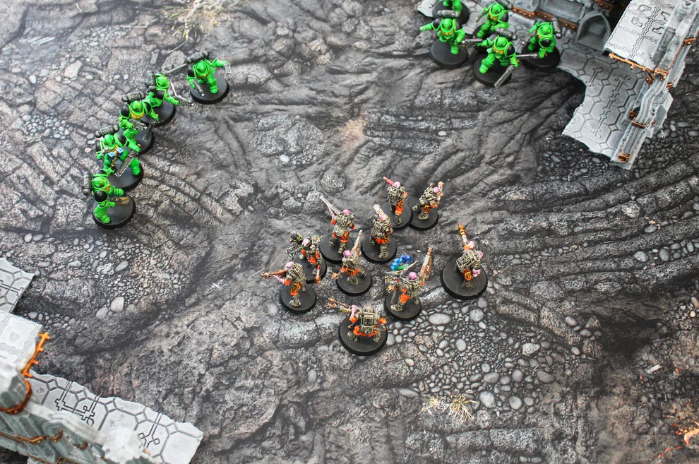 Lava Flow | Neoprene Battle Mat with Bag | Baron of Dice (ONLINE ORDER ONLY)