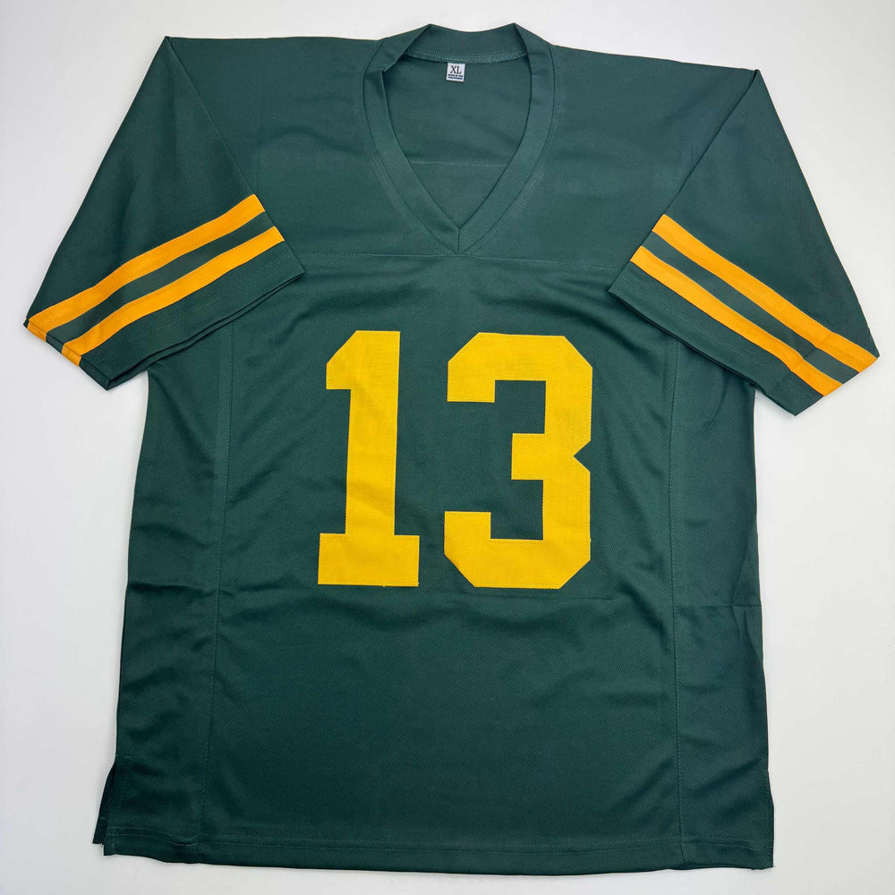 Autographed/Signed Dontayvion Wicks Green Bay Color Rush Football Jersey JSA COA (ONLINE ORDER ONLY)